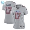 Womens Buffalo Bills Josh Allen Nike Gray Atmosphere Fashion Game Jersey stylepulseusa 1