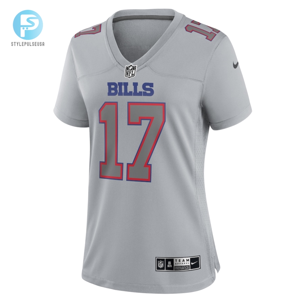 Womens Buffalo Bills Josh Allen Nike Gray Atmosphere Fashion Game Jersey 