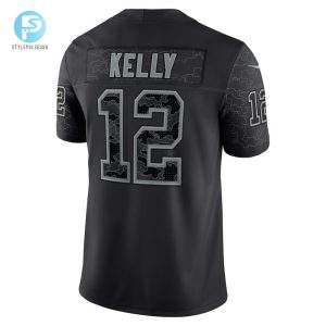 Mens Buffalo Bills Jim Kelly Nike Black Retired Player Rflctv Limited Jersey stylepulseusa 1 4