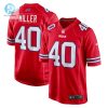 Mens Buffalo Bills Von Miller Nike Red Alternate Game Jersey stylepulseusa 1