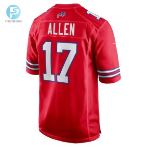 Mens Buffalo Bills Josh Allen Nike Red Alternate Game Jersey stylepulseusa 1 2