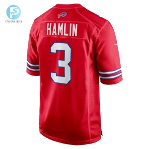 Mens Buffalo Bills Damar Hamlin Nike Red Alternate Game Jersey stylepulseusa 1 2