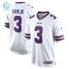 Mens Buffalo Bills Damar Hamlin Nike White Game Jersey stylepulseusa 1