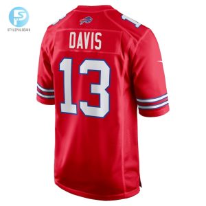 Mens Buffalo Bills Gabe Davis Nike Red Alternate Game Jersey stylepulseusa 1 2