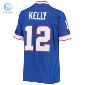 Womens Buffalo Bills Jim Kelly Mitchell Ness Royal 1990 Legacy Replica Jersey stylepulseusa 1 2