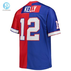 Mens Buffalo Bills Jim Kelly Mitchell Ness Royalred Big Tall Split Legacy Retired Player Replica Jersey stylepulseusa 1 2