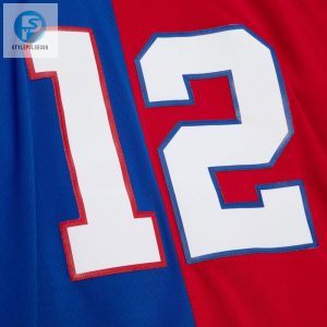 Mens Buffalo Bills Jim Kelly Mitchell Ness Royalred Big Tall Split Legacy Retired Player Replica Jersey stylepulseusa 1 3