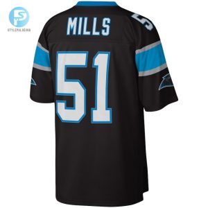 Mens Carolina Panthers Sam Mills Mitchell Ness Black Legacy Replica Jersey stylepulseusa 1 2