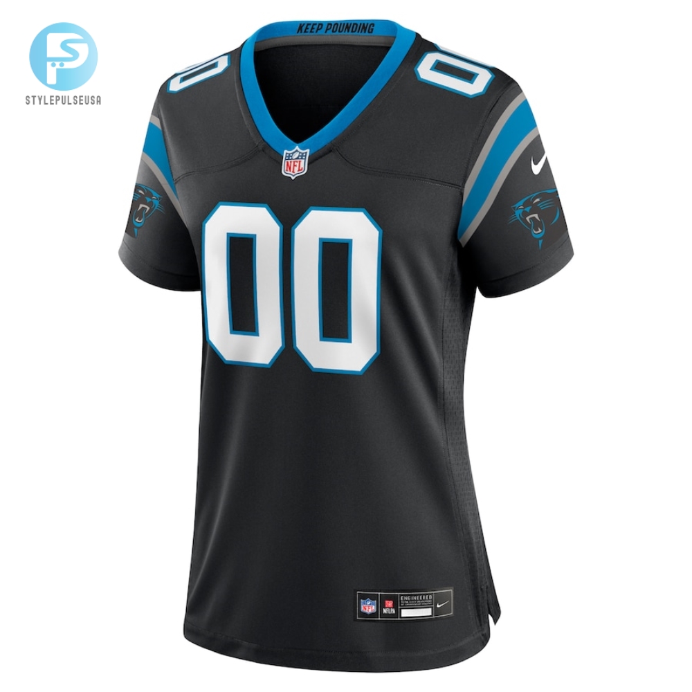 Womens Carolina Panthers Nike Black Custom Game Jersey 