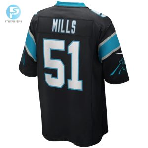 Mens Carolina Panthers Sam Mills Nike Black Game Retired Player Jersey stylepulseusa 1 2