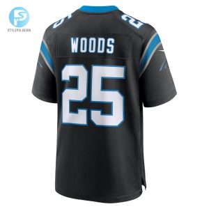 Mens Carolina Panthers Xavier Woods Nike Black Team Game Jersey stylepulseusa 1 2