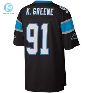 Mens Carolina Panthers Kevin Greene Mitchell Ness Black Legacy Replica Jersey stylepulseusa 1 2