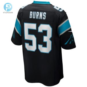 Mens Carolina Panthers Brian Burns Nike Black Game Jersey stylepulseusa 1 2