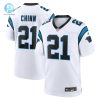 Mens Carolina Panthers Jeremy Chinn Nike White Game Jersey stylepulseusa 1 3