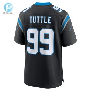 Mens Carolina Panthers Shy Tuttle Nike Black Game Player Jersey stylepulseusa 1 2