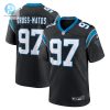 Mens Carolina Panthers Yetur Grossmatos Nike Black Team Game Jersey stylepulseusa 1