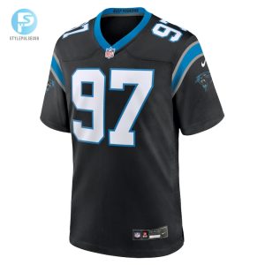 Mens Carolina Panthers Yetur Grossmatos Nike Black Team Game Jersey stylepulseusa 1 1