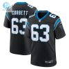 Mens Carolina Panthers Austin Corbett Nike Black Team Game Jersey stylepulseusa 1