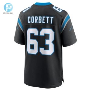 Mens Carolina Panthers Austin Corbett Nike Black Team Game Jersey stylepulseusa 1 2