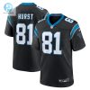 Mens Carolina Panthers Hayden Hurst Nike Black Team Game Jersey stylepulseusa 1