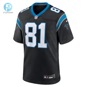 Mens Carolina Panthers Hayden Hurst Nike Black Team Game Jersey stylepulseusa 1 1