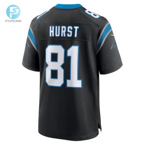 Mens Carolina Panthers Hayden Hurst Nike Black Team Game Jersey stylepulseusa 1 2