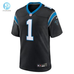 Mens Carolina Panthers Number 1 Dad Nike Black Game Jersey stylepulseusa 1 1