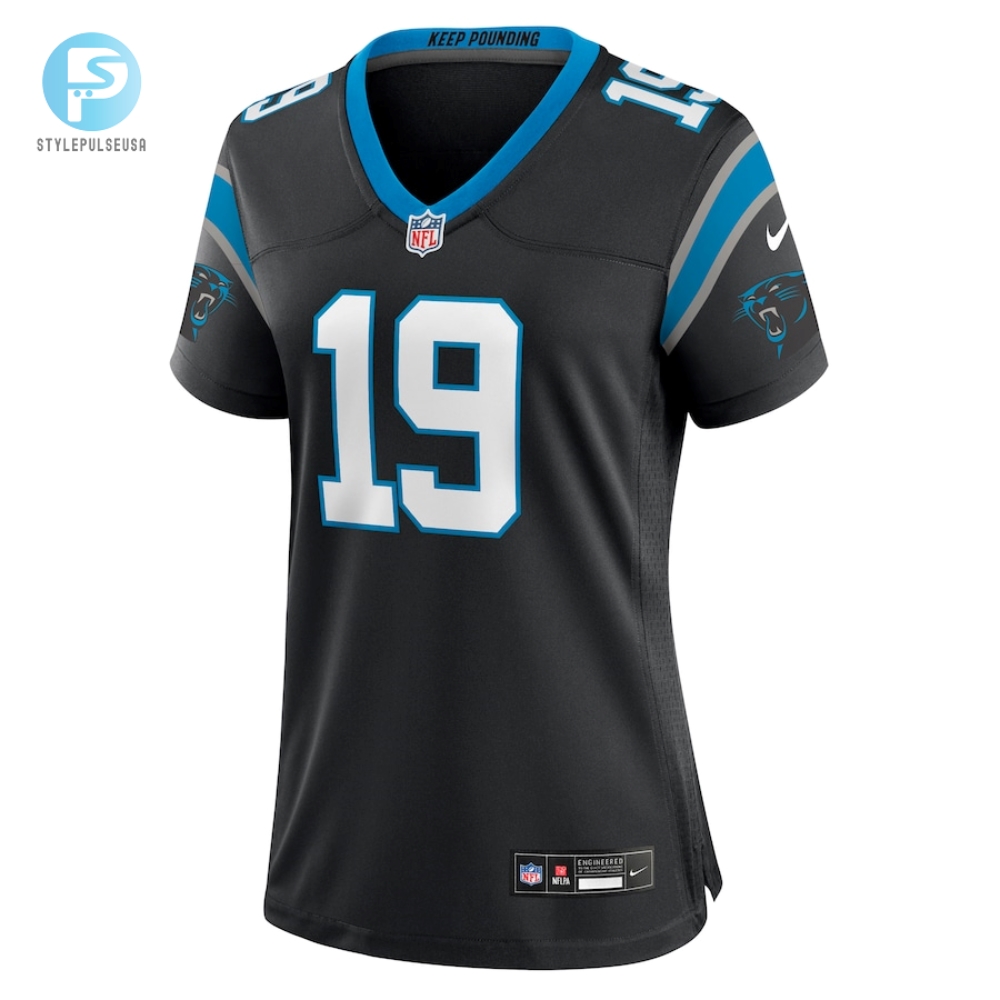 Womens Carolina Panthers Adam Thielen Nike Black Team Game Jersey 