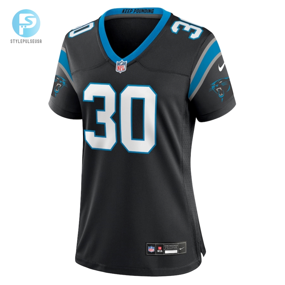 Womens Carolina Panthers Chuba Hubbard Nike Black Team Game Jersey 