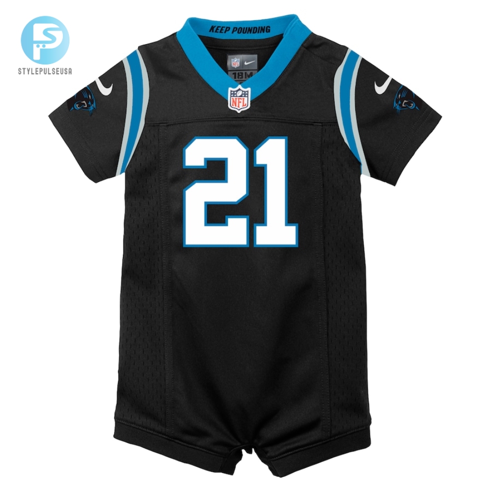 Newborn Carolina Panthers Jeremy Chinn Nike Black Romper Game Jersey 
