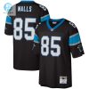 Mens Carolina Panthers Wesley Walls Mitchell Ness Black Legacy Replica Jersey stylepulseusa 1