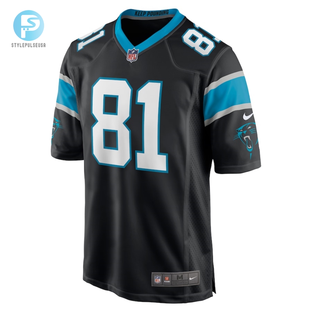 Mens Carolina Panthers Hayden Hurst Nike Black Game Player Jersey 