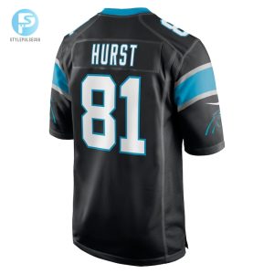 Mens Carolina Panthers Hayden Hurst Nike Black Game Player Jersey stylepulseusa 1 2