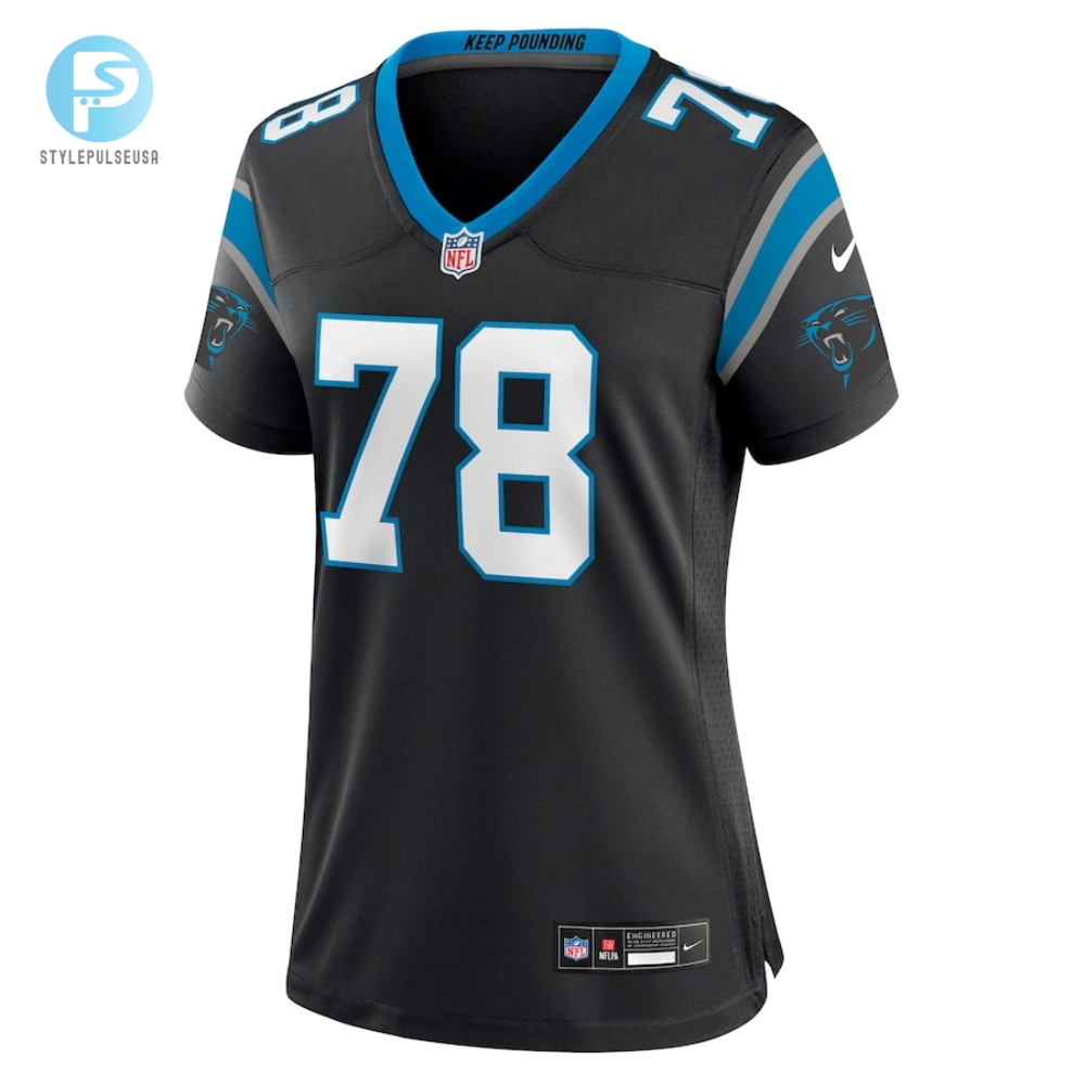 Womens Carolina Panthers Jayden Peevy Nike Black Game Jersey 