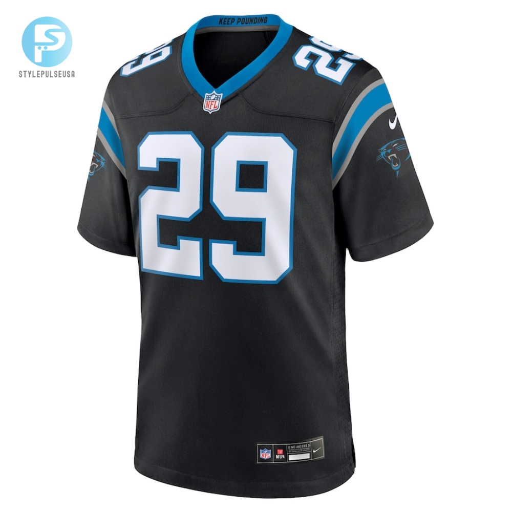 Mens Carolina Panthers Dshawn Jamison Nike Black Team Game Jersey 