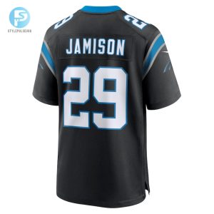 Mens Carolina Panthers Dshawn Jamison Nike Black Team Game Jersey stylepulseusa 1 2