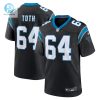 Mens Carolina Panthers Brett Toth Nike Black Game Jersey stylepulseusa 1