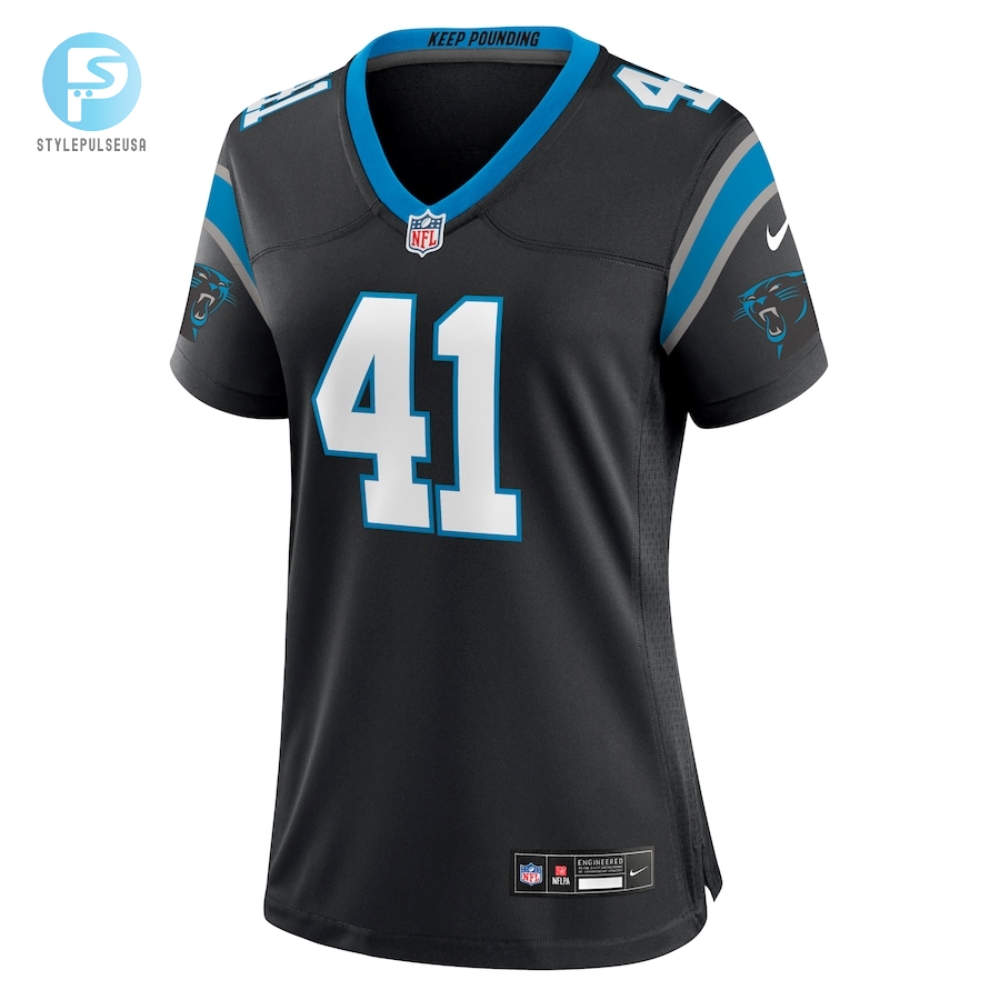 Womens Carolina Panthers Claudin Cherelus Nike Black Team Game Jersey 