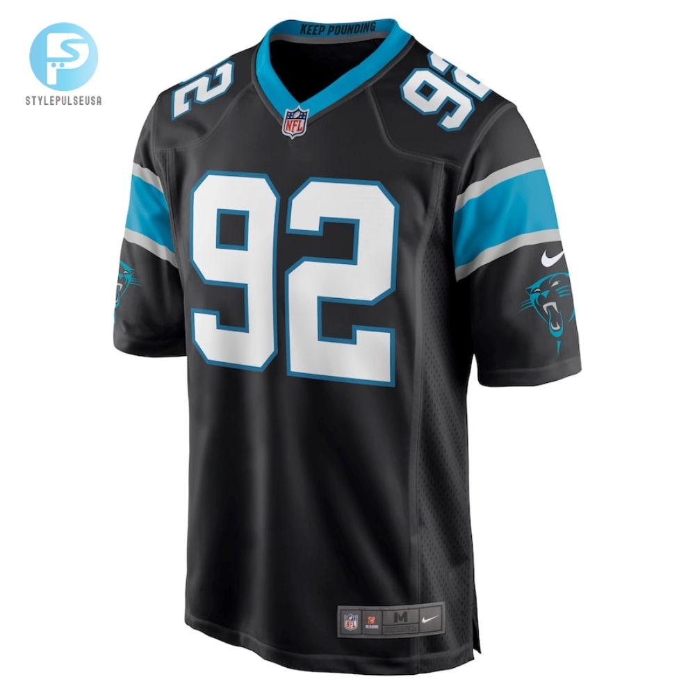 Mens Carolina Panthers Zach Kerr Nike Black Game Jersey 