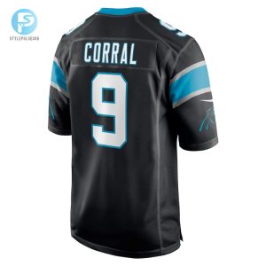 Mens Carolina Panthers Matt Corral Nike Black Player Game Jersey stylepulseusa 1 2