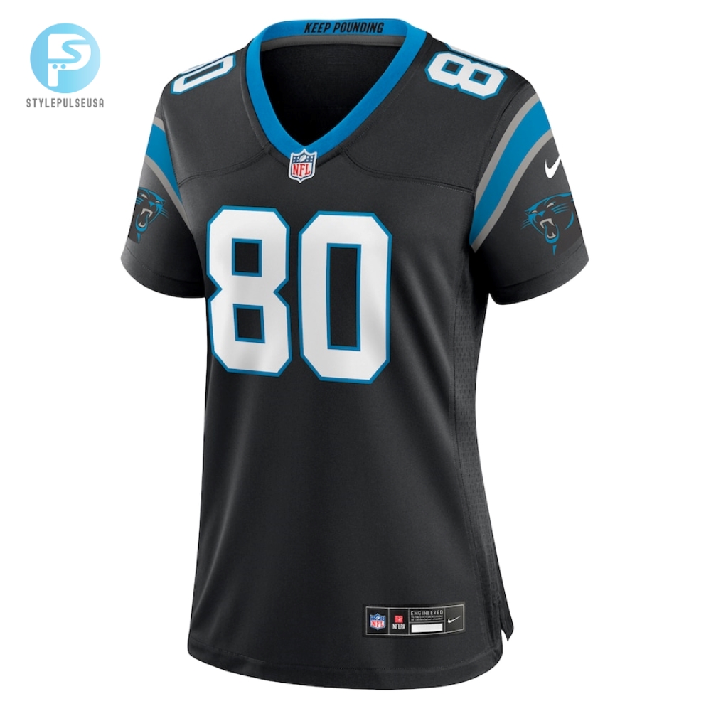 Womens Carolina Panthers Ian Thomas Nike Black Team Game Jersey 