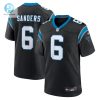 Mens Carolina Panthers Miles Sanders Nike Black Team Game Jersey stylepulseusa 1