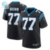 Mens Carolina Panthers Deonte Brown Nike Black Team Game Jersey stylepulseusa 1