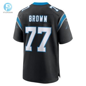 Mens Carolina Panthers Deonte Brown Nike Black Team Game Jersey stylepulseusa 1 2