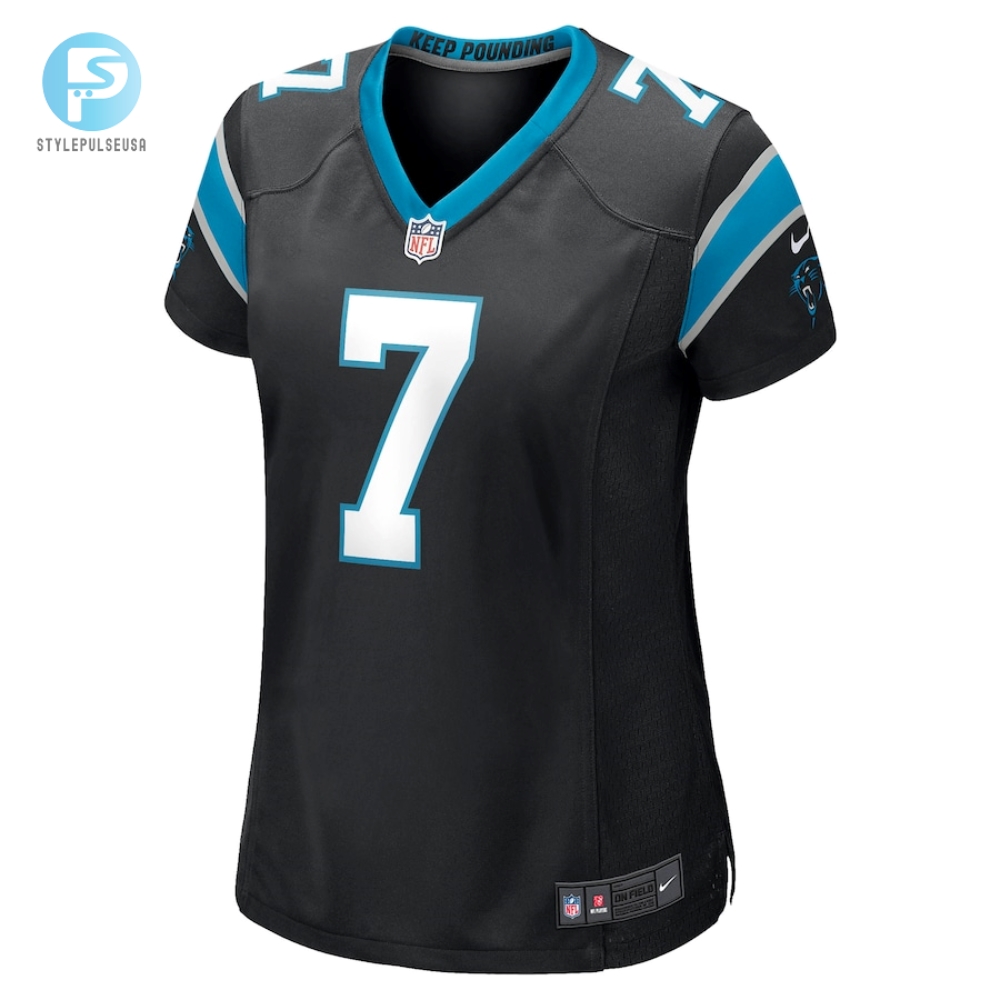 Womens Carolina Panthers Steve Beuerlein Nike Black Retired Player Jersey 