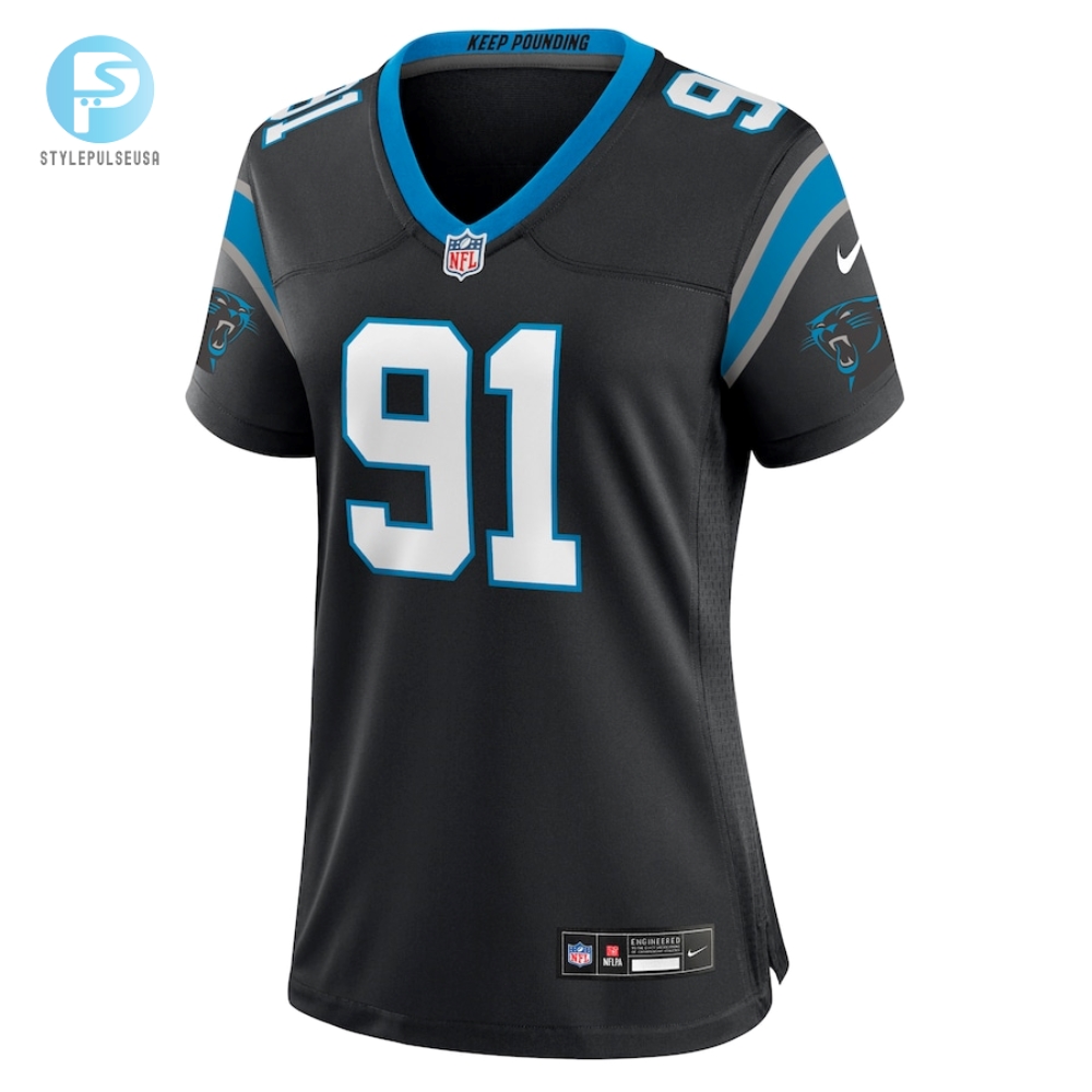 Womens Carolina Panthers Nick Thurman Nike Black Team Game Jersey 