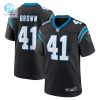 Mens Carolina Panthers Spencer Brown Nike Black Team Game Jersey stylepulseusa 1