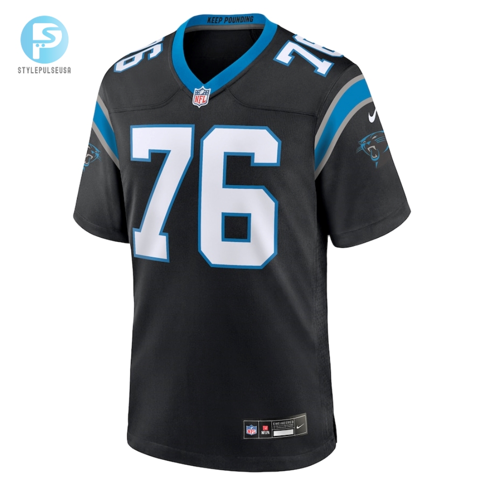 Mens Carolina Panthers Calvin Throckmorton Nike Black Team Game Jersey 