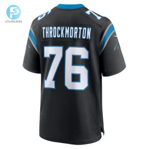 Mens Carolina Panthers Calvin Throckmorton Nike Black Team Game Jersey stylepulseusa 1 2