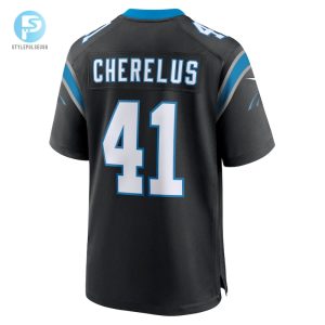 Mens Carolina Panthers Claudin Cherelus Nike Black Team Game Jersey stylepulseusa 1 2